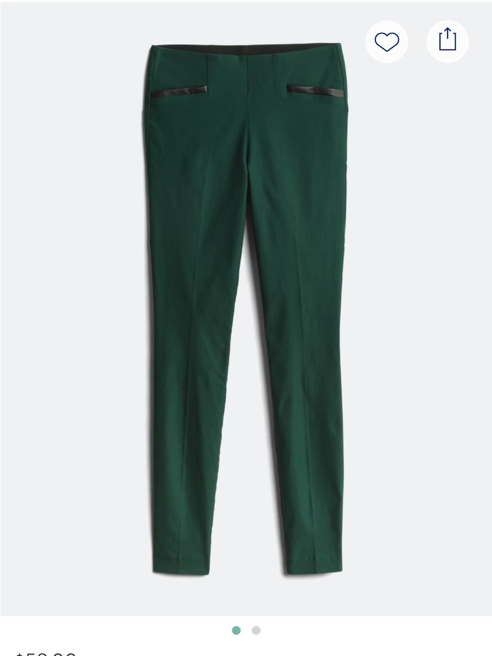 Emery Faux Leather Trim Slim Pant